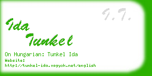ida tunkel business card